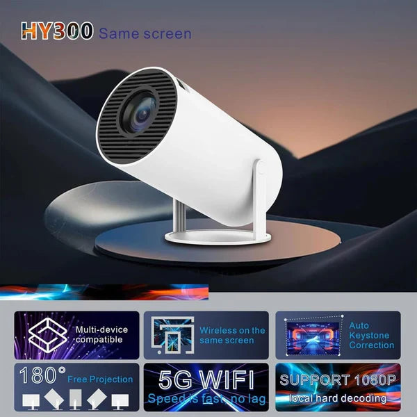 Proyector HY300 Pro 140 Portatil Pulgadas HD + Android + Wi Fi + Garantía 01 Año