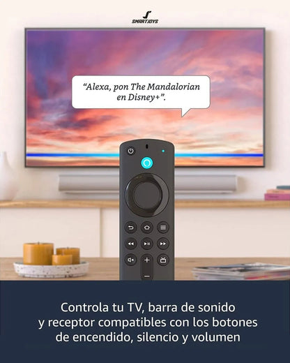 4K Stick TV + Canales 12000 Nacional e Inter + Control Smart+ Alexa Voz Comando  + Garantia